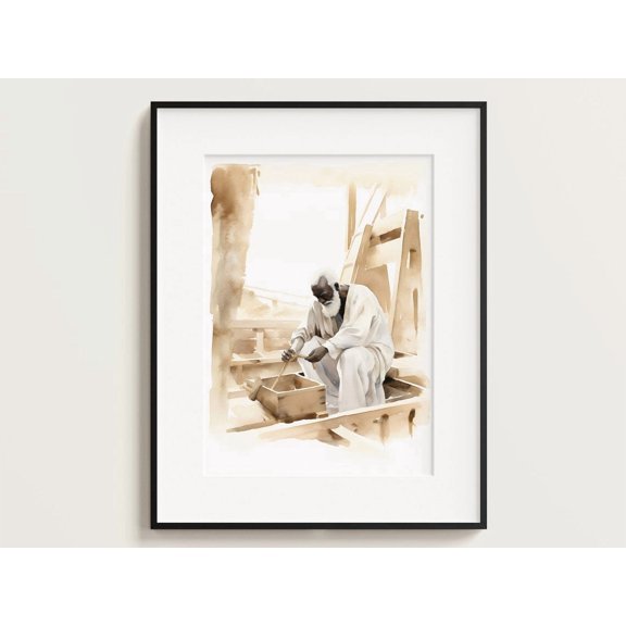 Noahs Ark Wall Art Print, Bible Decor
