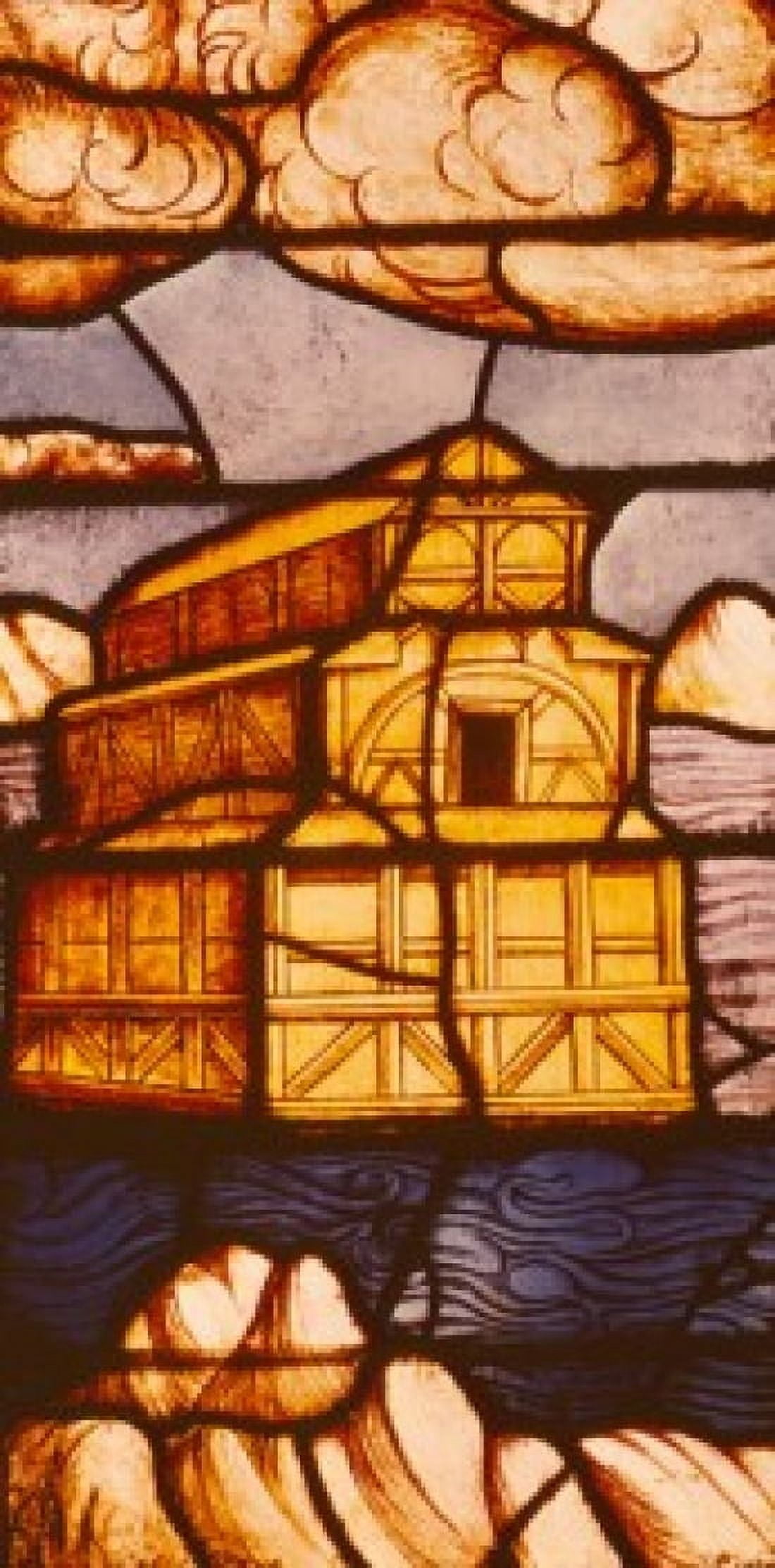 Noahs Ark stained glass window Italy Milan Cathedral of Milan Canvas Art - (18 x 24)