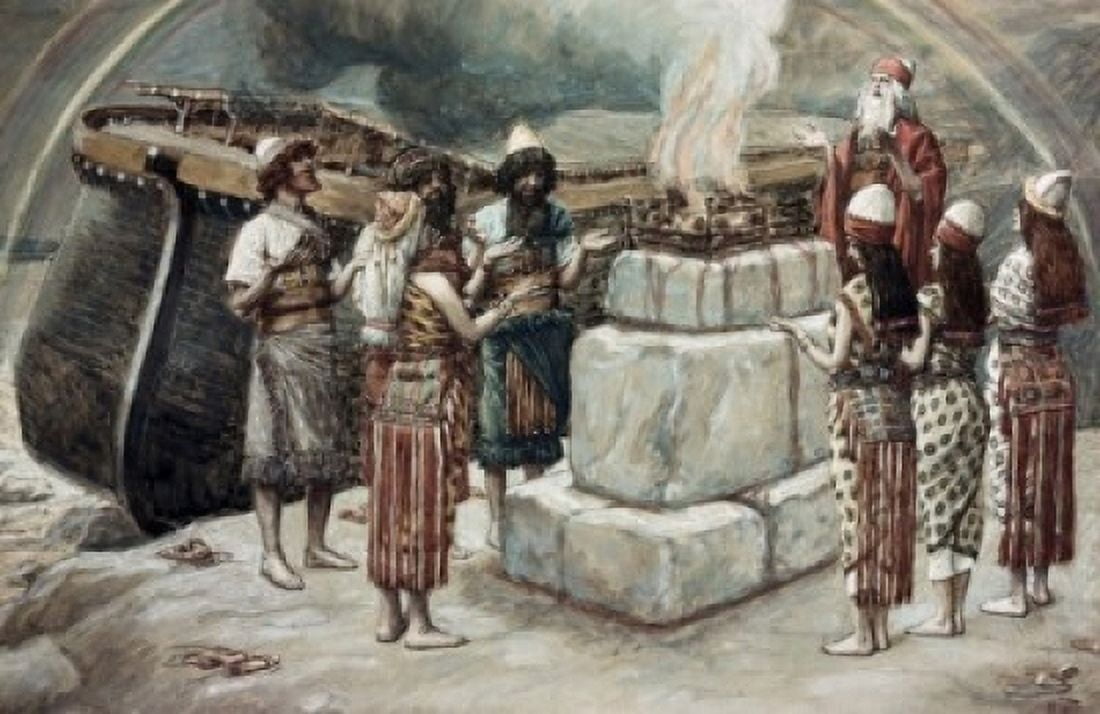 Noahs Sacrifice James J Tissot (1836-1902French) Jewish Museum New York Canvas Art - James Tissot (24 x 36)