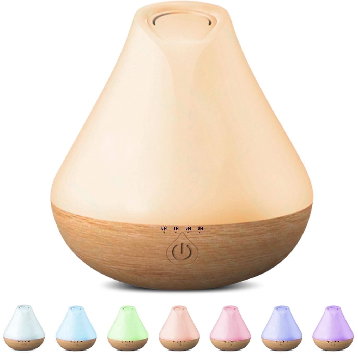 Noahstrong 100ml Essential Oil Diffuser, Woodgrain Aromatherapy Oil Diffuser Humidifier, Timer Setting Waterless Auto Shut-off for Room Bedroom Home Office