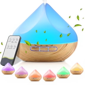 Noahstrong 500ml Oil Diffuser, Flower Aromatherapy Diffusers with Remote Control and Auto Shut-Off, Ultrasonic Air Humidifier Vaporizer for Large Room Bedroom Office
