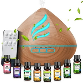Fireplace Simulation Aromatherapy Oil Diffuser,7-Color Flame Fireplace ...