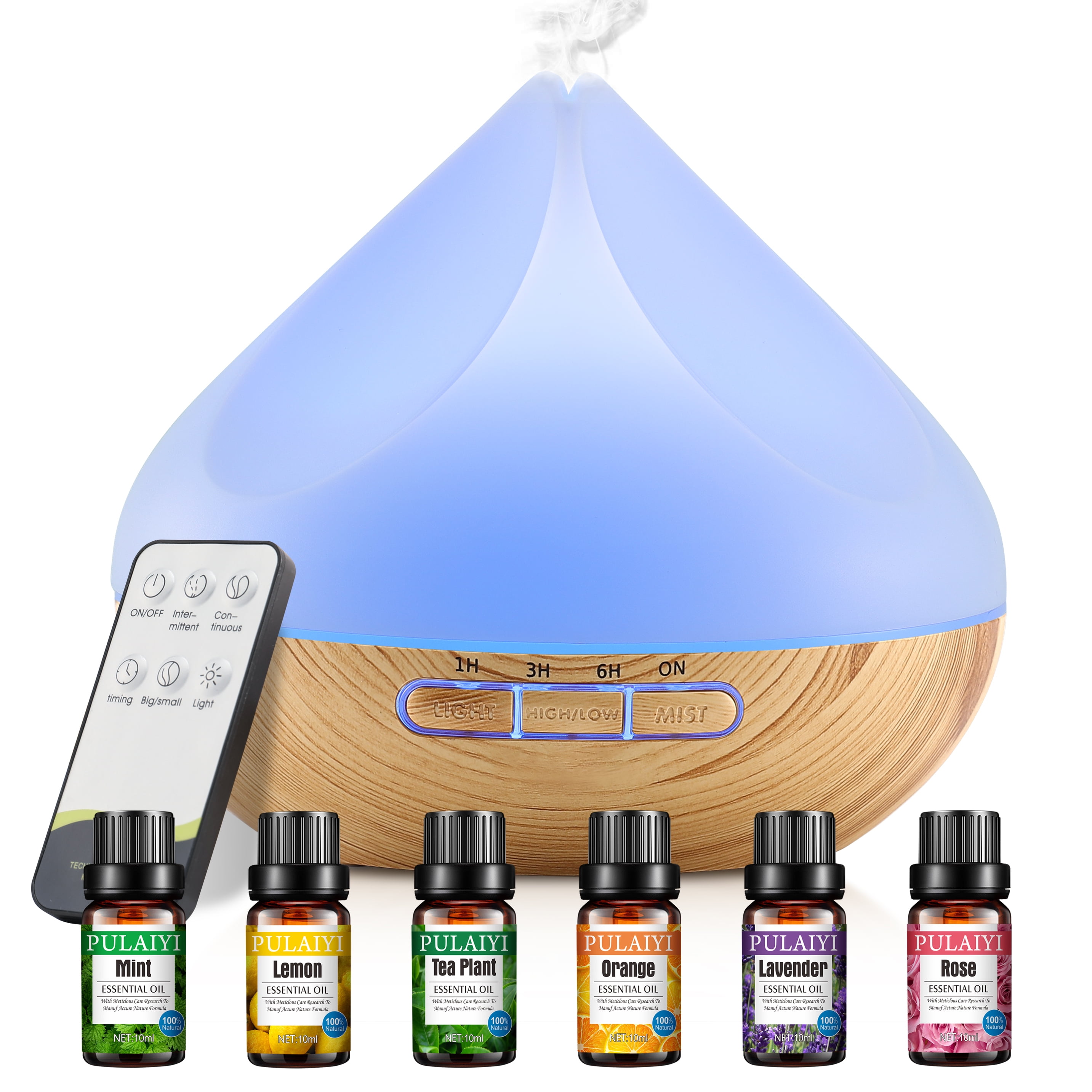 300ml Essential Oil Diffuser Humidifier Air Aromatherapy LED Ultrasonic Aroma, Size: 78, Gray