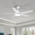 thumbnail image 1 of Noaman 48 Inch Integrated LED Ceiling Fan with White ABS Blades, 3-Speed Remote Control, Quiet High-Quality Motor, Modern Design for Indoor Use, ETL Listed, 1 of 21
