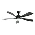 thumbnail image 1 of Noaman 52 Inch Black Modern Ceiling Fan with LED Light, Remote Control, 6-Speed Reversible DC Motor, 5 ABS Blades for Indoor Outdoor Use, 1 of 8