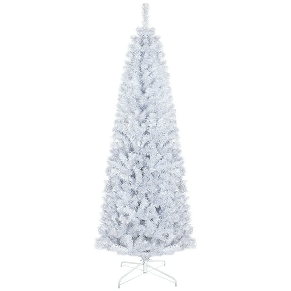 Noaman 6ft Slim Unlit Christmas Tree with Realistic Branches White