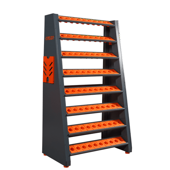 Noaman CNC Tool Rack Multifunctional CAT40 Tool Holder, 61.02"L x 21.65"W x 4.72"H, ABS+Steel Construction, Gray Wash, Heavy-Duty Storage for Machine Shops