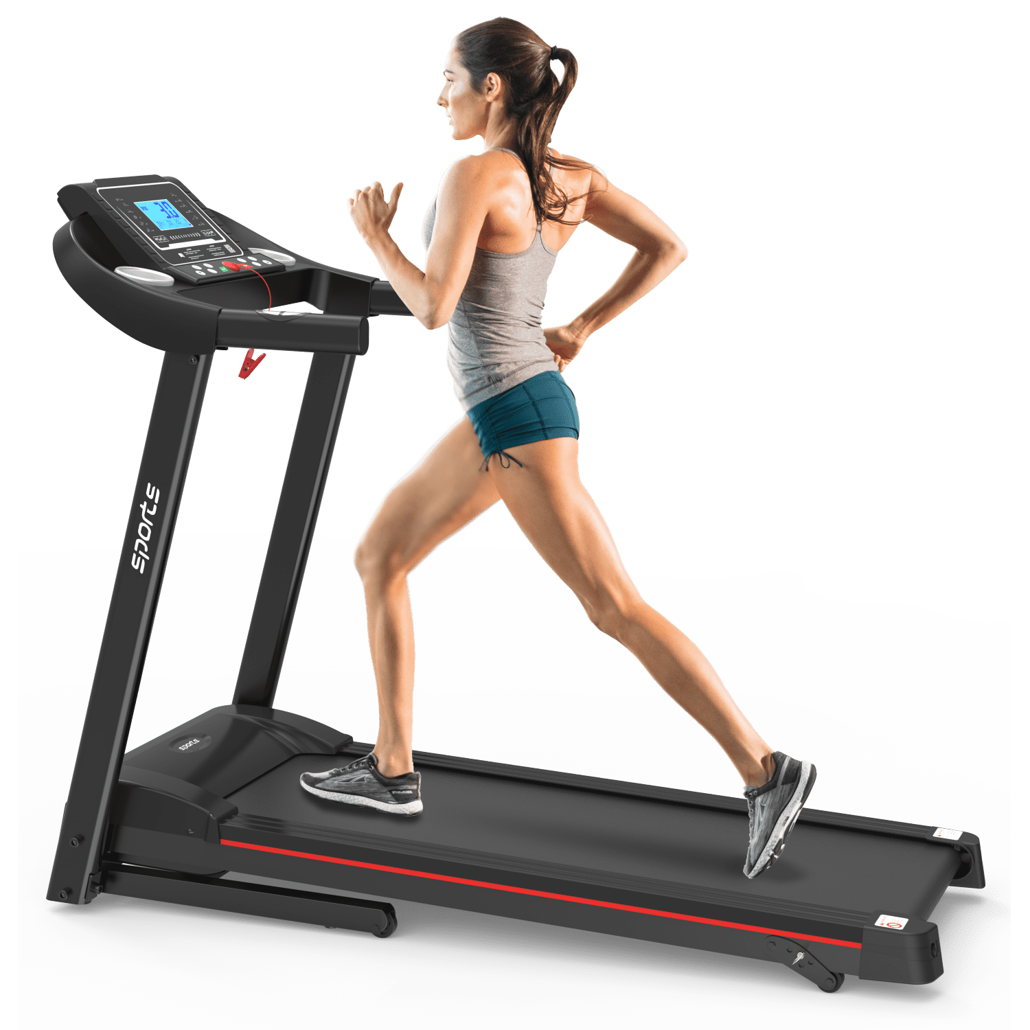 Noaman Foldable Treadmill with App Control, 5\" LCD & Bluetooth
