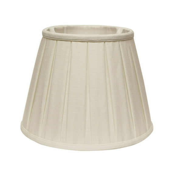 Noaman Slant Linen Box Pleat Lampshade with Washer Fitter, 18x18x11.5in, White