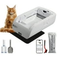 thumbnail image 1 of Noaman Smart Cat Litter Box with Wide Opening, Automatic Self-Cleaning, WiFi & App Control, Cream White, 29.93"L x 19.61"W x 19.61"H, 1 of 13