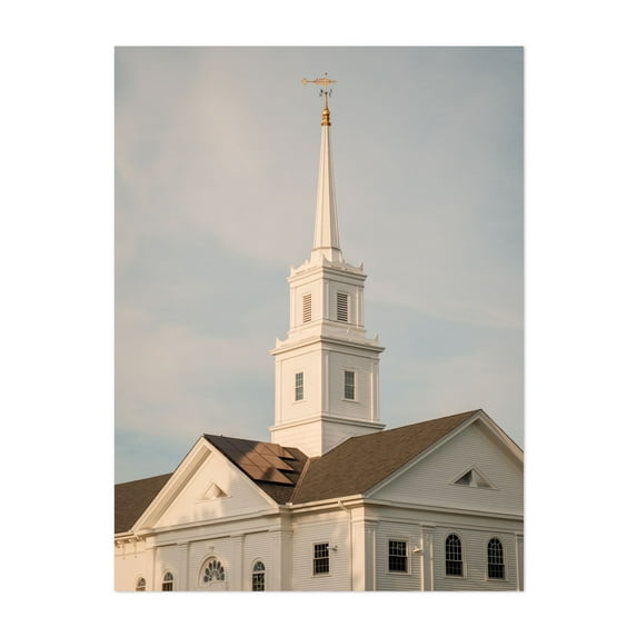 Noank Baptist Church 01 - Groton Connecticut Photography Church Architecture Cathedral Religious Art Spiritual Christian Vintage Unframed Wall Art Print 24 x 30 inches