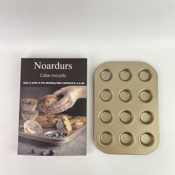 Noardurs Cake moulds,Paper cupcake can | Best non stick pancake pan | Paper cupcake tray | Carbon steel baking tray mold tray