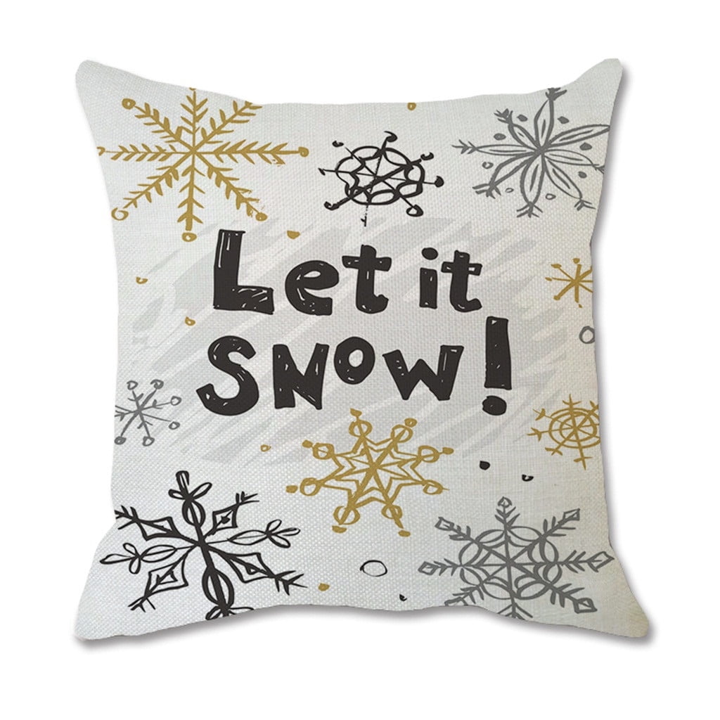 Noarlalf Body Pillow Case Christmas Cotton Linen Throw Pillow Case