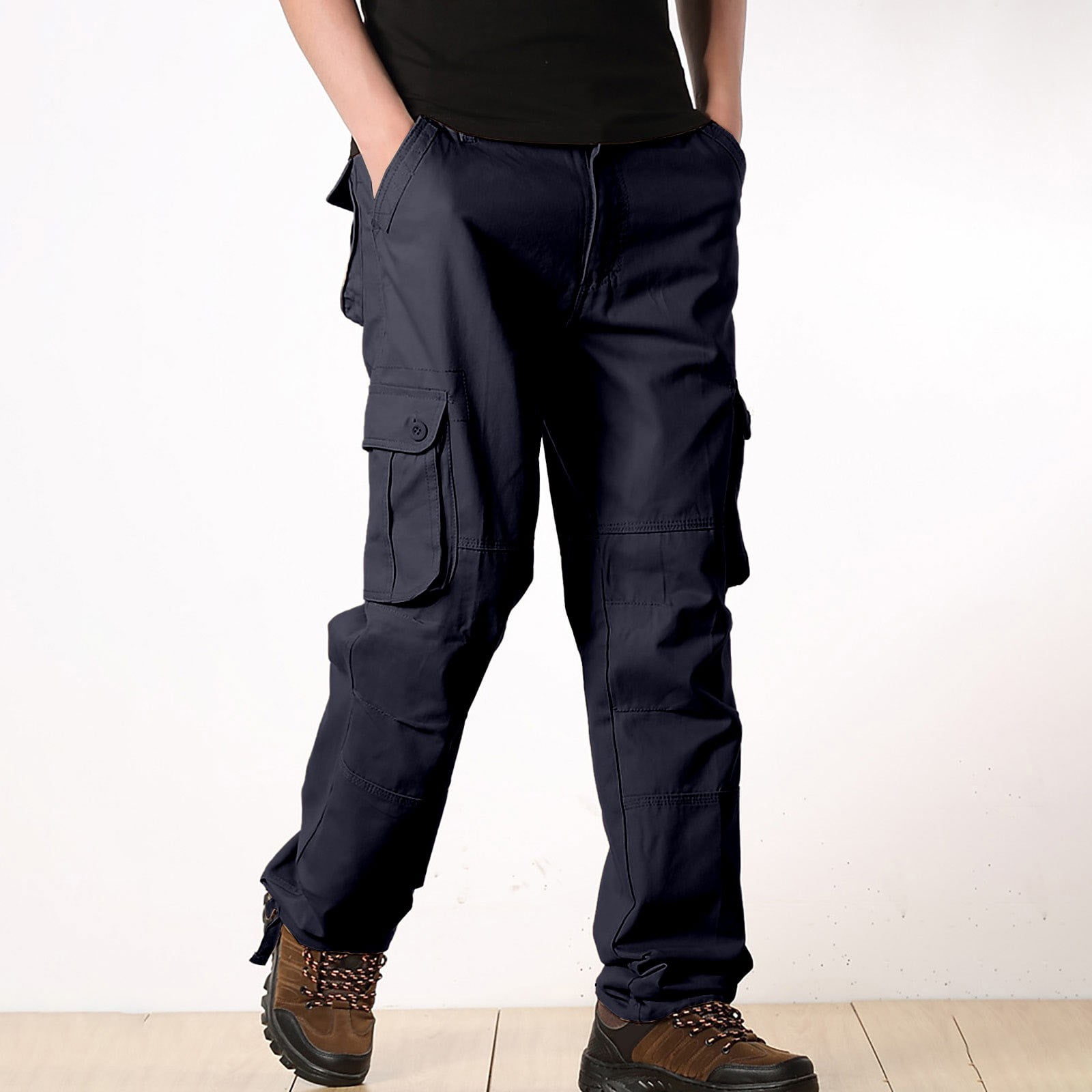 Noarlalf Cargo Pants for Men Men's Work Pant Hiking Cargo Pant Six Pockets  Outdoor Ripstop Multi Pockets Breathable Cotton Pant Navy 42 - Walmart.com