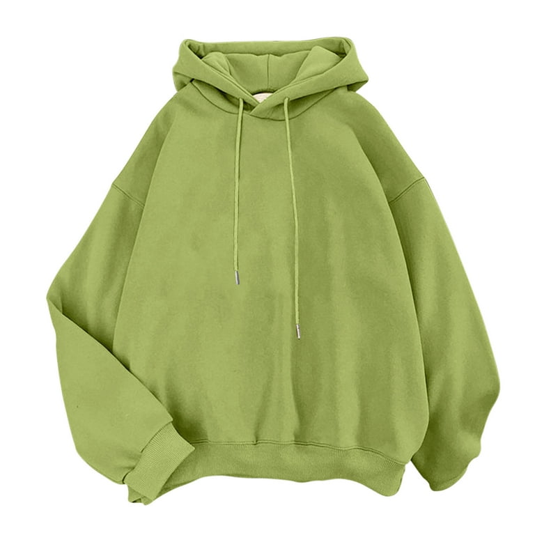 Ediodpoh Women's Cute Sweatshirt Kawaii Long Sleeve Hoodie Cotton Pullover  Tops for Teen Girls Clothes Hoodies Army Green XL 