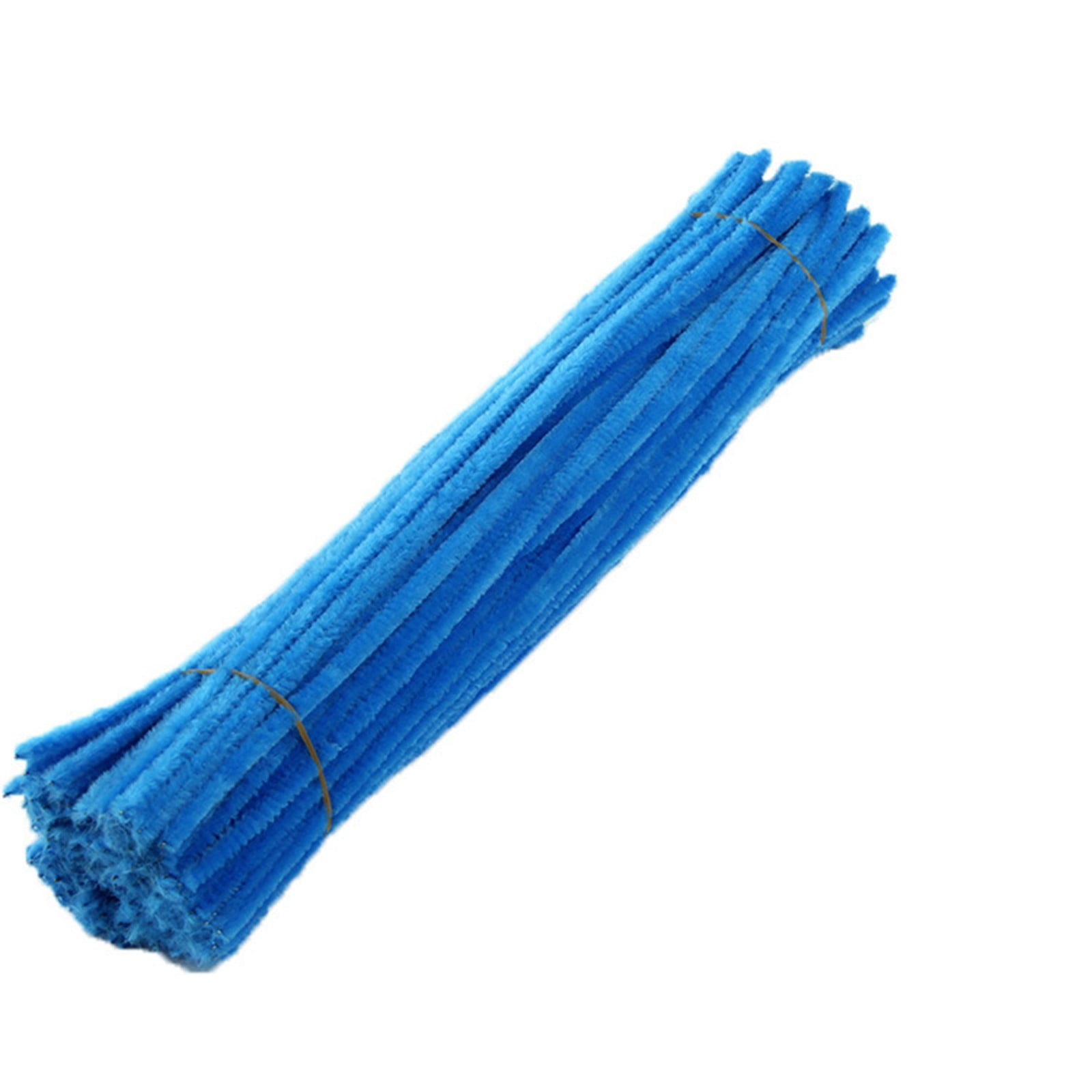 Just Artifacts Chenille Stem Pipe Cleaners for Arts and Crafts (100pcs, Light Blue)