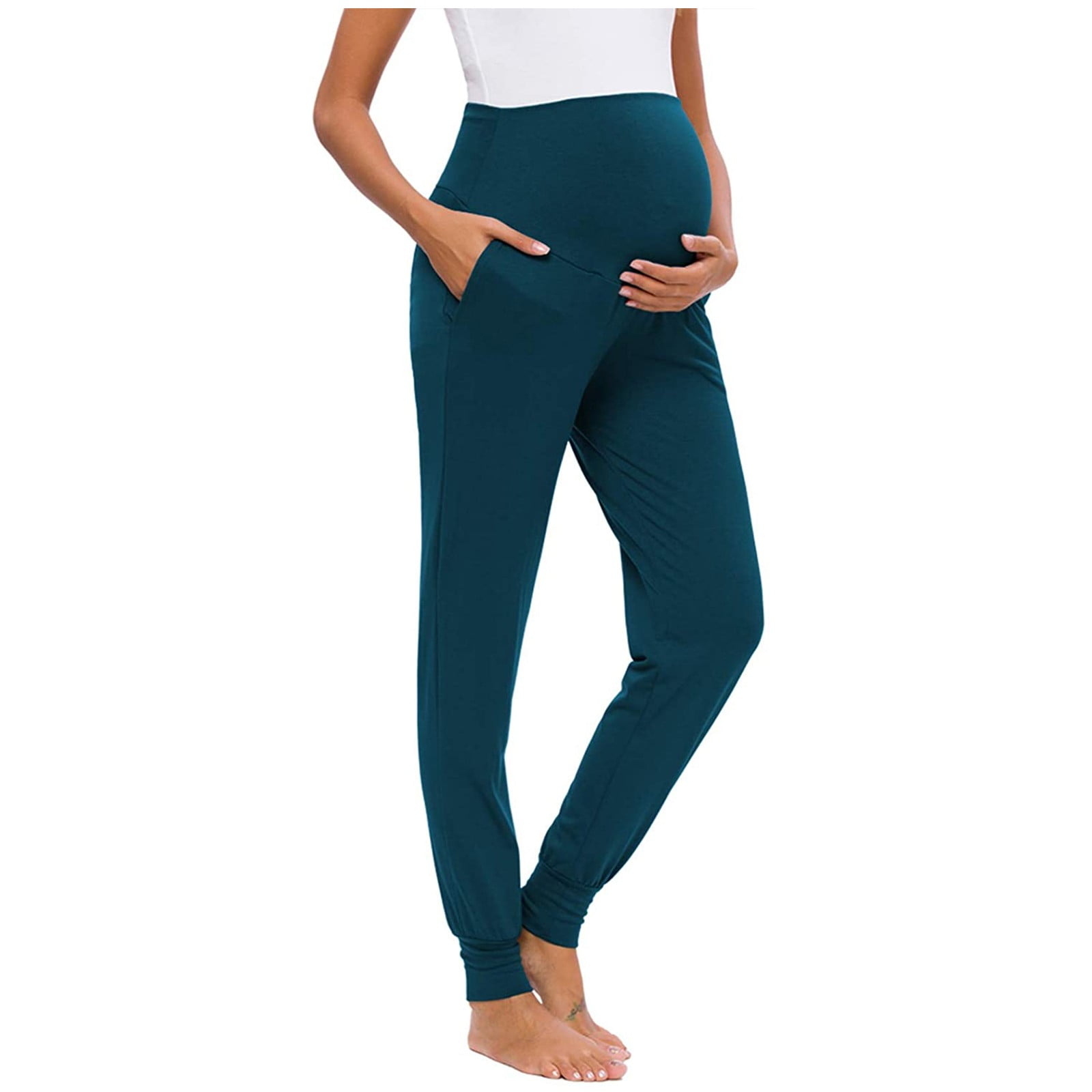TUOBARR Maternity Clothes Maternity Women's Solid Color Casual Pants  Stretchy Comfortable Lounge Pants 
