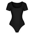 thumbnail image 1 of Noarlalf Shapewear Bodysuit Bodysuits for Women Tummy Control Short Sleeve Comfort Scoop Neck Bodysuits Black L, 1 of 9