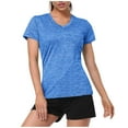 thumbnail image 1 of Noarlalf Womens Blouses Womens Tops Shirts for Women V Neck Moisture Wicking Top Short Sleeve Blouse, 1 of 7