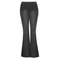 thumbnail image 1 of Noarlalf Women's Pants Womens Suede Low Waist Solid Color Trousers Ladies Pants Wide Leg Pants for Women Flared Leggings Womens Pants Casual Pants for Women, 1 of 8