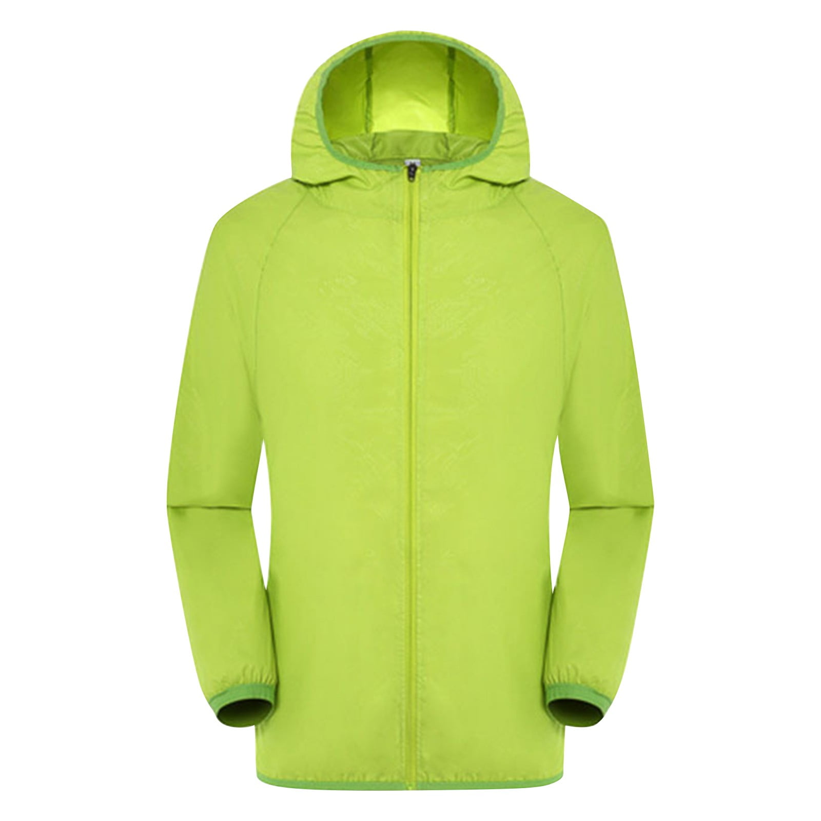 Noarlalf Womens Coats, Women Solid Rain Jacket Outdoor Plus Size Hooded ...