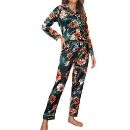 ameIAEA Womens Button Down Pajama Sets 2 Piece Long Sleeve Lounge Shirts Pants Sleepwear Pjs Soft Set Walmart