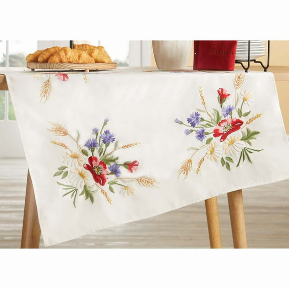 Nob Hill™ Meadow Flowers Table Topper Stamped Embroidery Kit