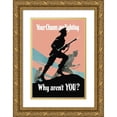 thumbnail image 1 of Nobbs, P.E. 13x18 Gold Ornate Wood Framed with Double Matting Museum Art Print Titled - WWI: Your Chums Are Fighting; Why Arent You?, 1 of 4