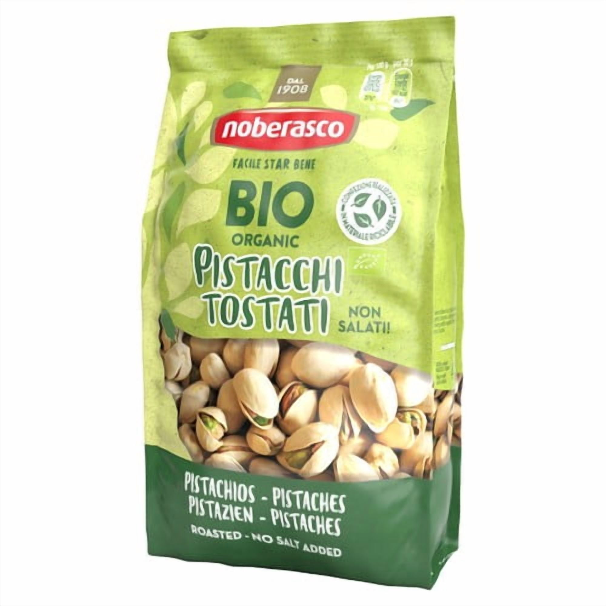 Noberasco Organic Pistachios Toasted 150g, British Import (Pack of 2)