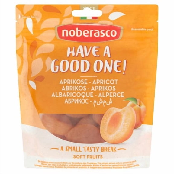Noberasco Soft Pitted Apricots 200g, British Import (Pack of 2)