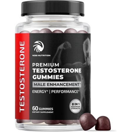 Testosterone Booster for Men with Tongkat Ali, Boron and Fenugreek, 60 Gummies