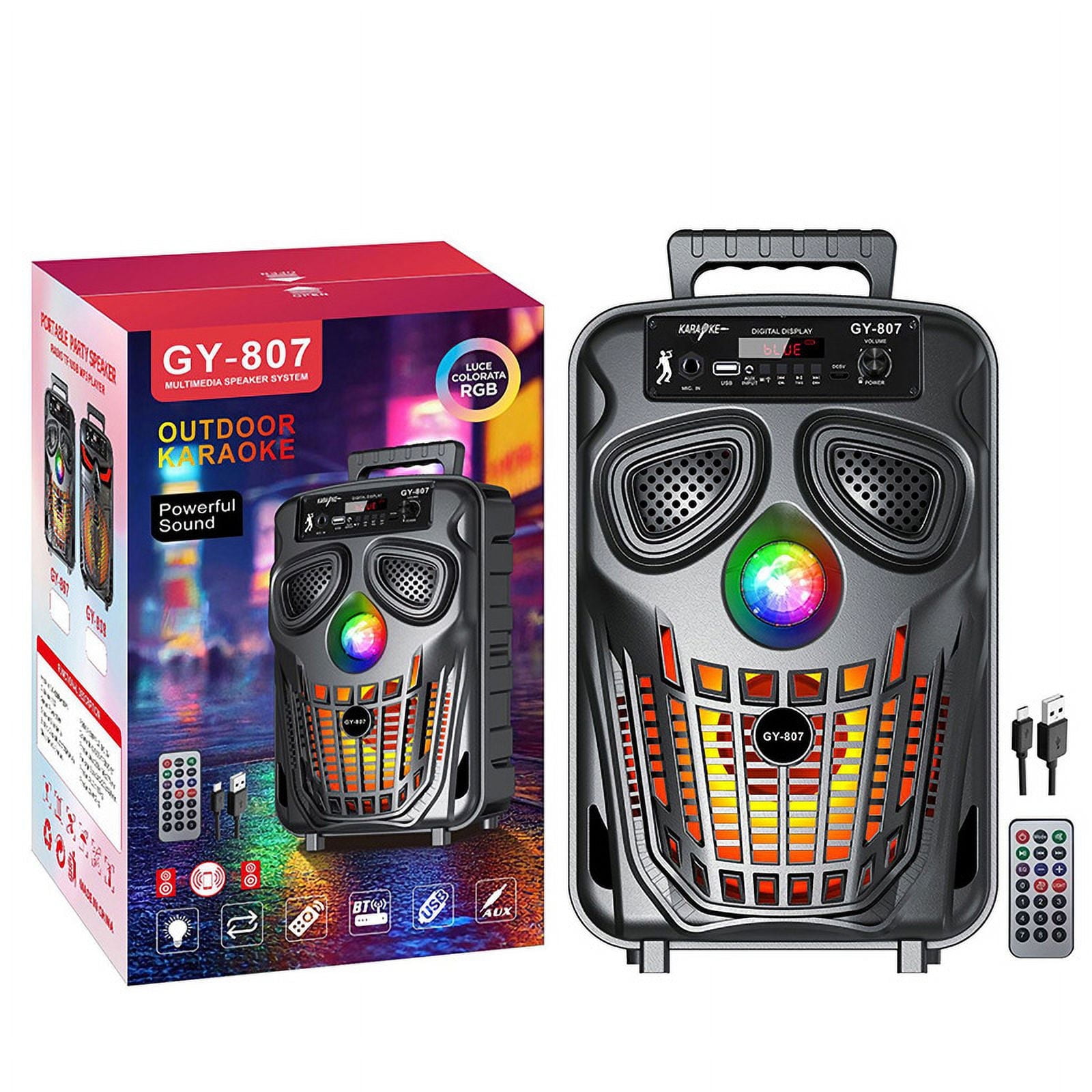 Nobie Vivid Karaoke Machine, Portable Bluetooth Speaker with Wireless Karaoke Microphones for Adults