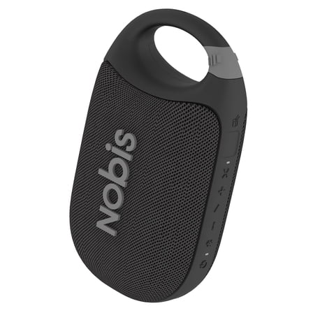 Nobis Clip N1 Portable Bluetooth Speaker with App, Beat Mode, Up to 24H Playtime, IP68 Waterproof, BT 5.3, HD Sound, Stereo Pairing, Custom EQ, Perfect for Outdoor, Home and Adventure(Black)