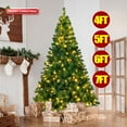 thumbnail image 1 of Noble 4/5/6/7FT Spruce Artificial Green Hinged Christmas Tree With LED Lights Bushy, 1 of 19