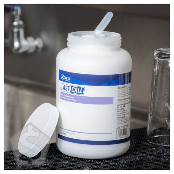 Noble 4 lb. / 64 oz. Last Call Concentrated Powdered Bar Glass Cleaner - 2/Case