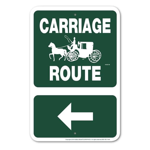 Noble Beasts Graphics 146677 Carriage Route (Arrow Left) 146677