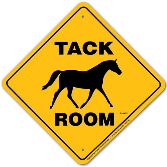 Noble Beasts Graphics 20428 Tack Room (Horse) Sign Aluminum 12 in X 12 in 8