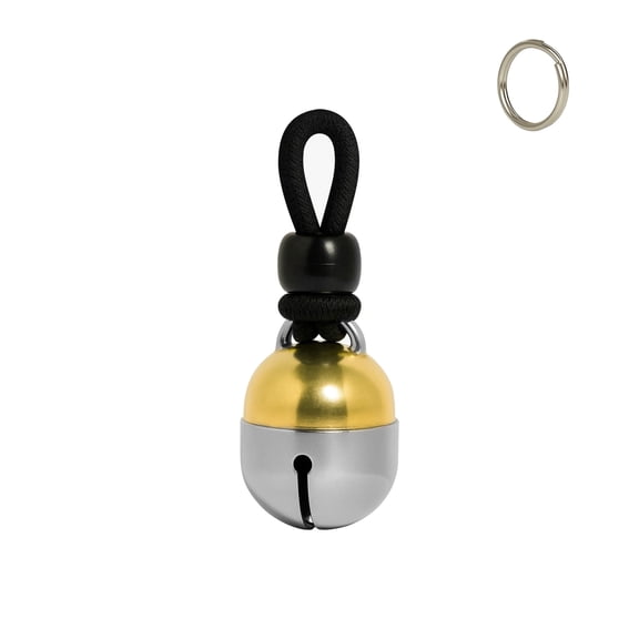 Noble Bells - Handmade in USA Collar Bell for Cats and Dogs, Extra Loud Premium Brass and Nickel Silver, Medium