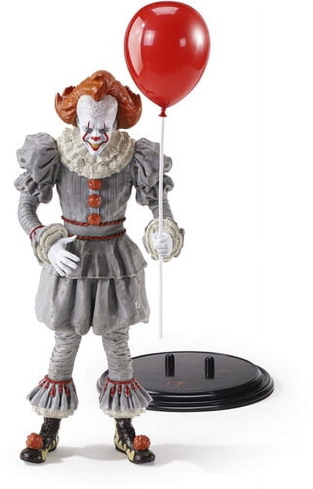Pennywise the Clown Gray and Red Bendable Collectible Figure