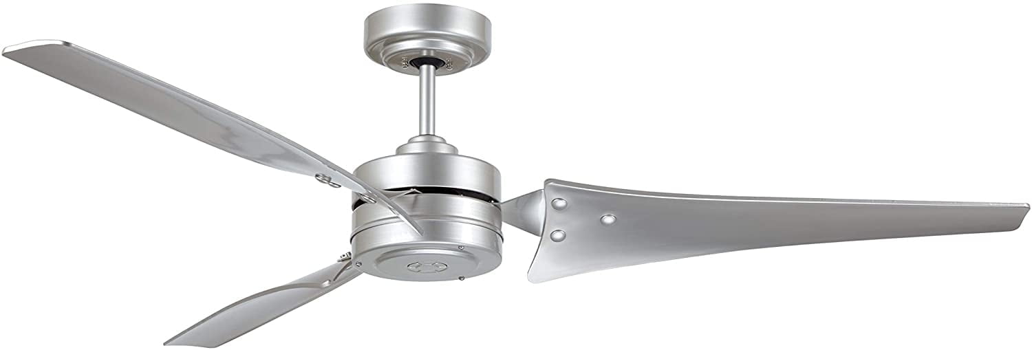 Noble Comfort AM3194 60" Ceiling Fan, Damp Rated - Silver , Wall Control