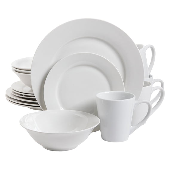 Noble Court 16 pc Dinnerware Set - White - Fine Ceramic