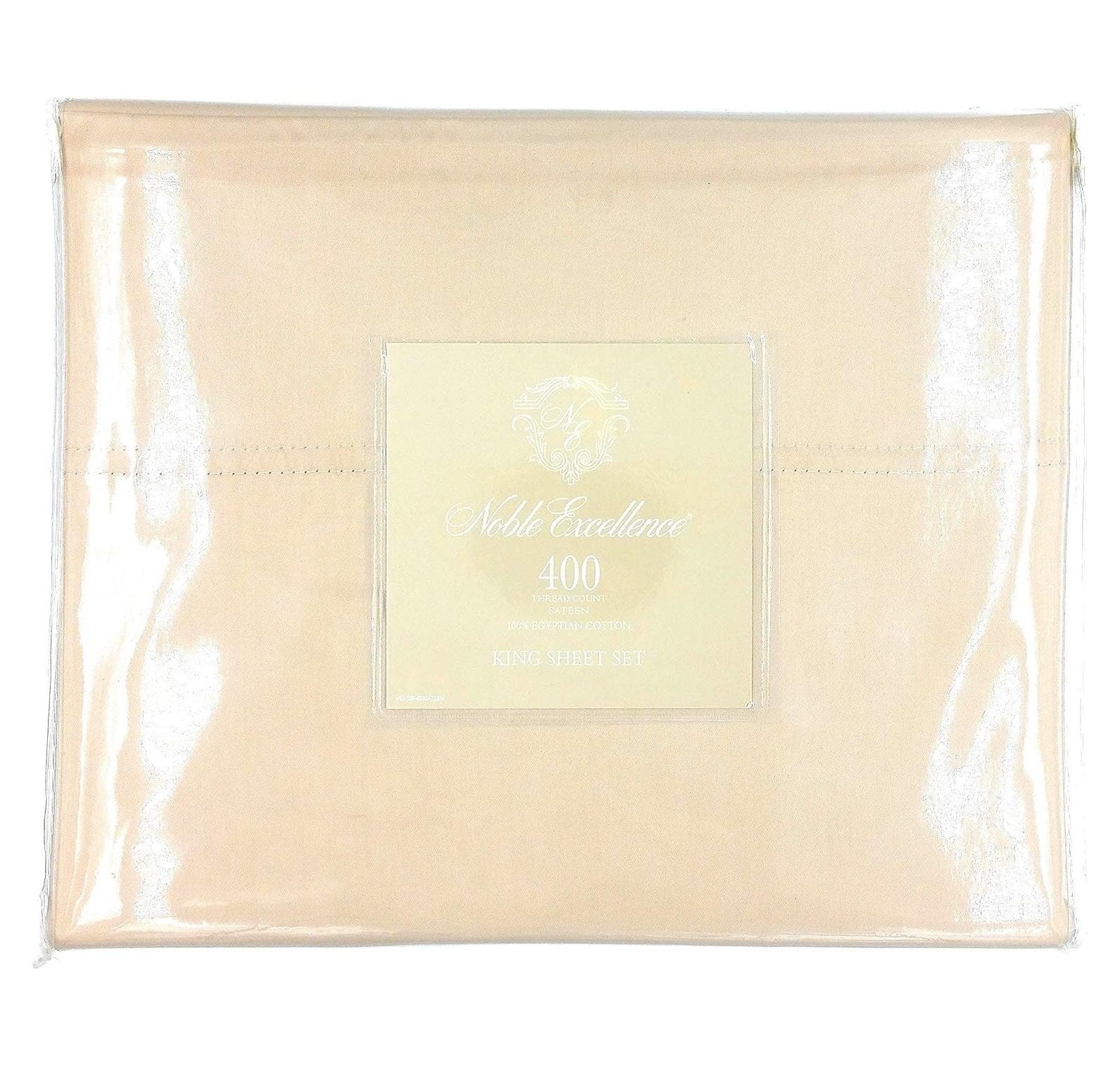 Noble Excellence 400ThreadCount Sateen Egyptian Cotton King Sheet Set
