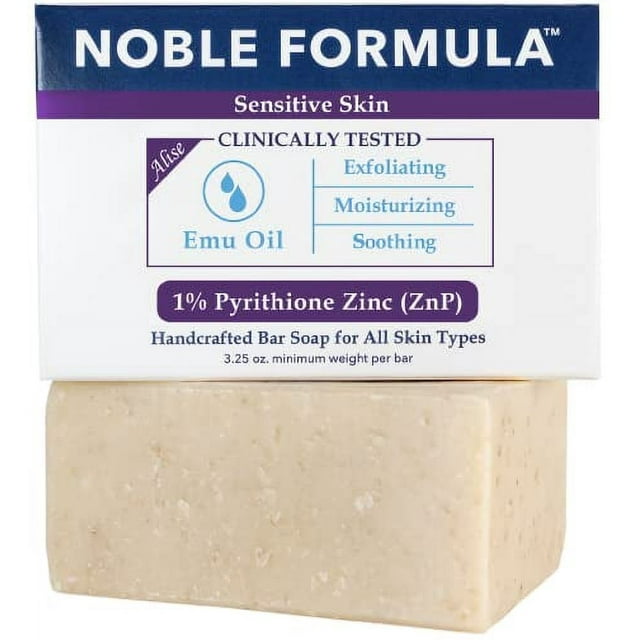 Noble Formula 1 Pyrithione Zinc (ZnP) Original Noble Emu Formula, Alise's Emu Oil Bar Soap