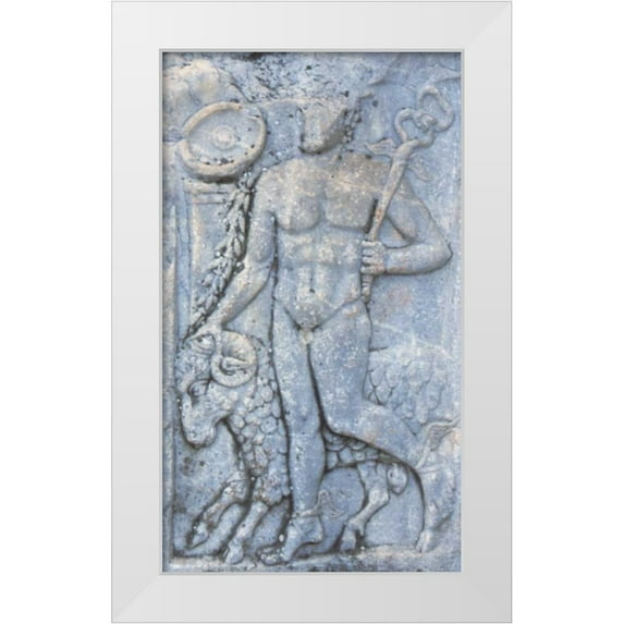 Noble Gardner, Nancy 12x18 White Modern Wood Framed Museum Art Print Titled - Turkey, Ephesus A Roman carving of Hermes