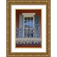 thumbnail image 1 of Noble Gardner, Nancy 13x18 Gold Ornate Wood Framed with Double Matting Museum Art Print Titled - Louisiana, New Orleans, Historic Window detail, 1 of 4