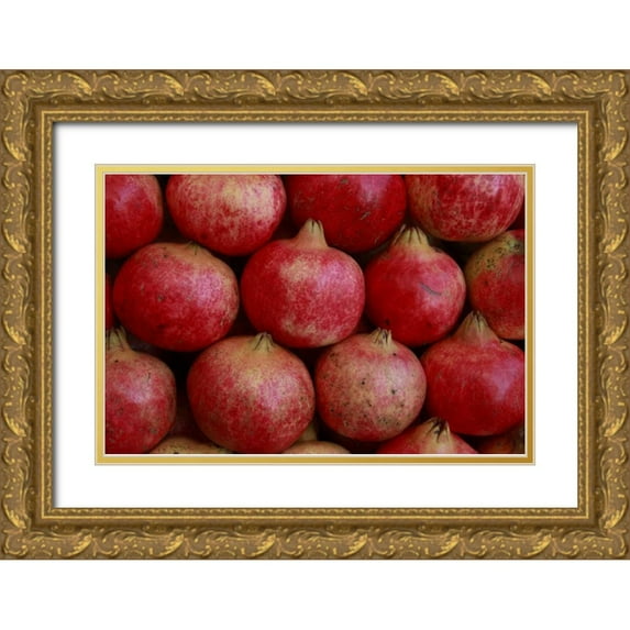Noble Gardner, Nancy 14x11 Gold Ornate Wood Framed with Double Matting Museum Art Print Titled - Greece, Athens Fresh pomegranates for sale