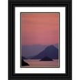 thumbnail image 1 of Noble Gardner, Nancy 24x32 Black Ornate Wood Framed with Double Matting Museum Art Print Titled - Greece, Island of Hydra, small islands at sunset, 1 of 4
