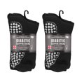 thumbnail image 1 of Noble Health Care Diabetic Non Skid Hospital Slipper Socks 6 Pack (Black Skid 2, 9-11), 1 of 5