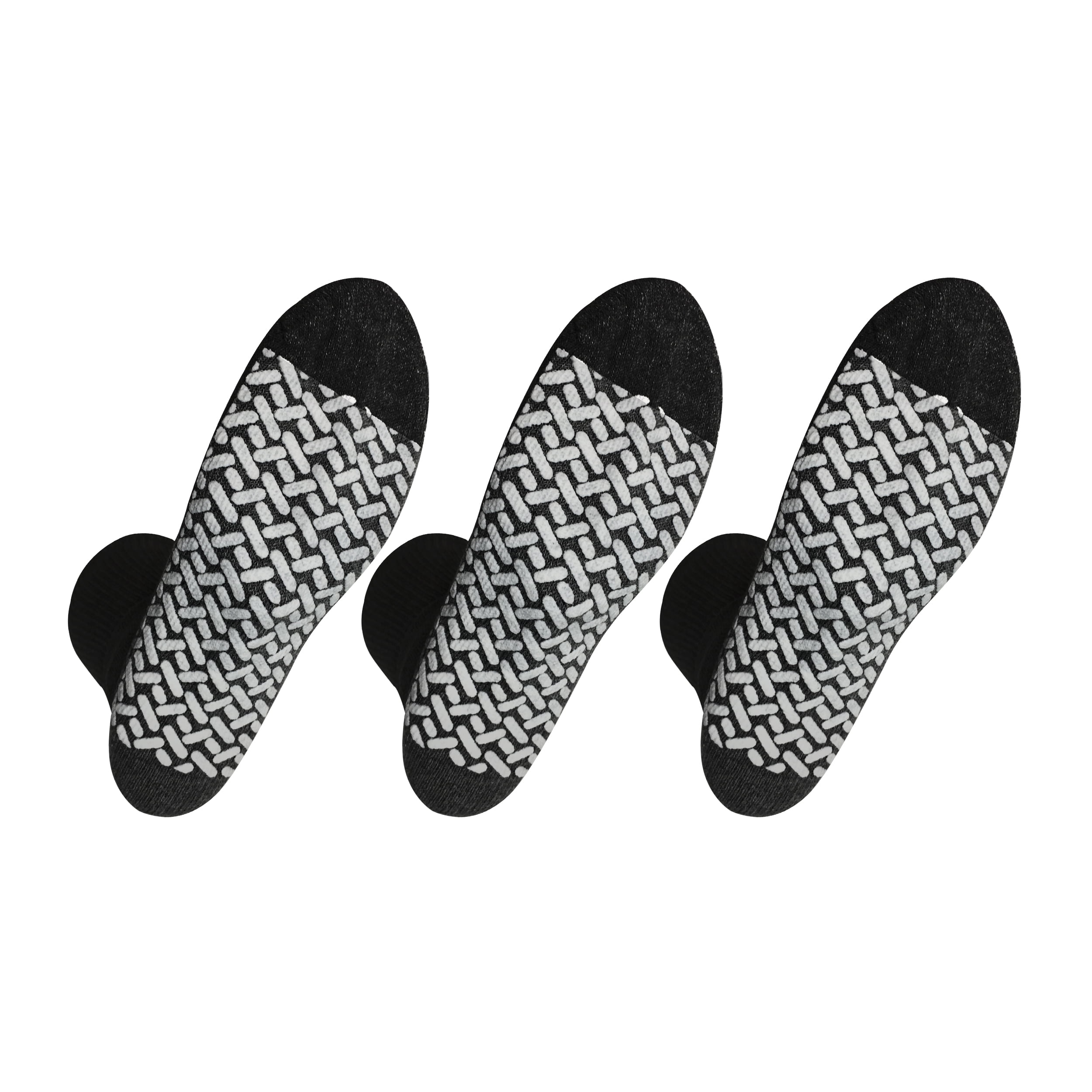 Noble Health Care Diabetic anti Skid Hospital Slipper Socks Women's 9-11, Black (3 Pack)
