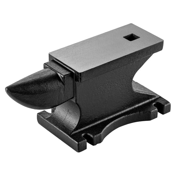 Noble House 100 lb Cast Iron Single Horn Anvil, Blacksmith Forging Tool with Hardy Hole and Wide Top
